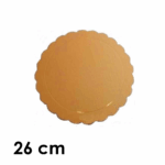 DISCO BOR.OND. 26 cm ORO - 50 Unidades