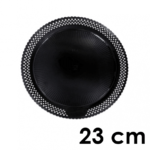 PLATO BLONDA - NEGRO 23 cm - 1 Unidad