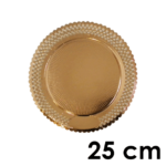 PLATO BLONDA - ORO 25 cm - 1 Unidad