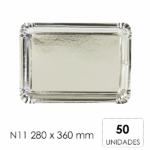 BANDEJAS N11 280 x 360 mm PLATA - 50 Unidades