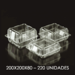 TARRINAS Línea LC Repostería 200x200x80 - 1 Unidad