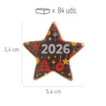 DECORACION CHOCOLATE ESTRELLA 2026 NAVIDAD - 84 UNIDADES - Imagen 2