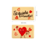 SURTIDO PLACA RECTANGULAR CHOCOLATE BLANCO TQM 49X30MM - 50 Unidades - Imagen 2