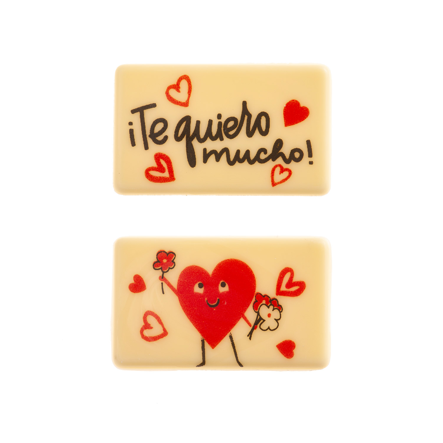 428116-SURTIDO PLACA RECTANGULAR CHOCOLATE BLANCO TQM 49X30MM_2 SURTIDO PLACA RECTANGULAR CHOCOLATE BLANCO TQM 49X30MM - 50 Unidades - Imagen 1