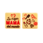 SURTIDO MADRE PLACA CUADRADA CHOCOLATE BLANCO 25X25MM - 54 UNIDADES
