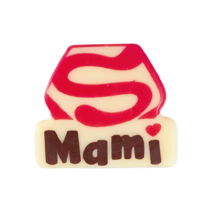 LETRERO CHOCO BLANCO SUPER MAMI -37,5 X 32,6 MM - 84 UNIDADES