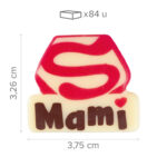 LETRERO CHOCO BLANCO SUPER MAMI -37,5 X 32,6 MM - 84 UNIDADES - Imagen 2