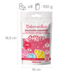 DECORACIÓN DE AZÚCAR DEKOCRUNCHIES SABOR FRESA 100G - Imagen 2