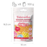 DECORACIÓN DE AZÚCAR DEKOCRUNCHIES SABOR VAINILLA 100G - Imagen 2