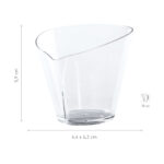 VASITO PLASTICO TRANSPARENTE WAFFLE 64X62 H59MM CAP.70ML - 100 Unidades - Imagen 2