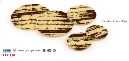 KIT TONDI CHABLON CCBCO SFUM.MARR(5PZ) - 30 UNIDADES